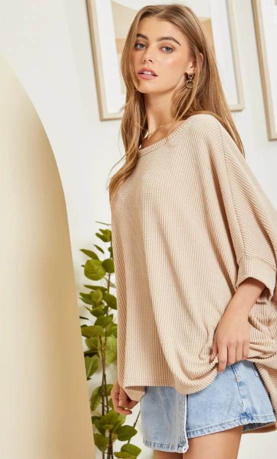 Got It Where I Want It Tunic Top - Taupe