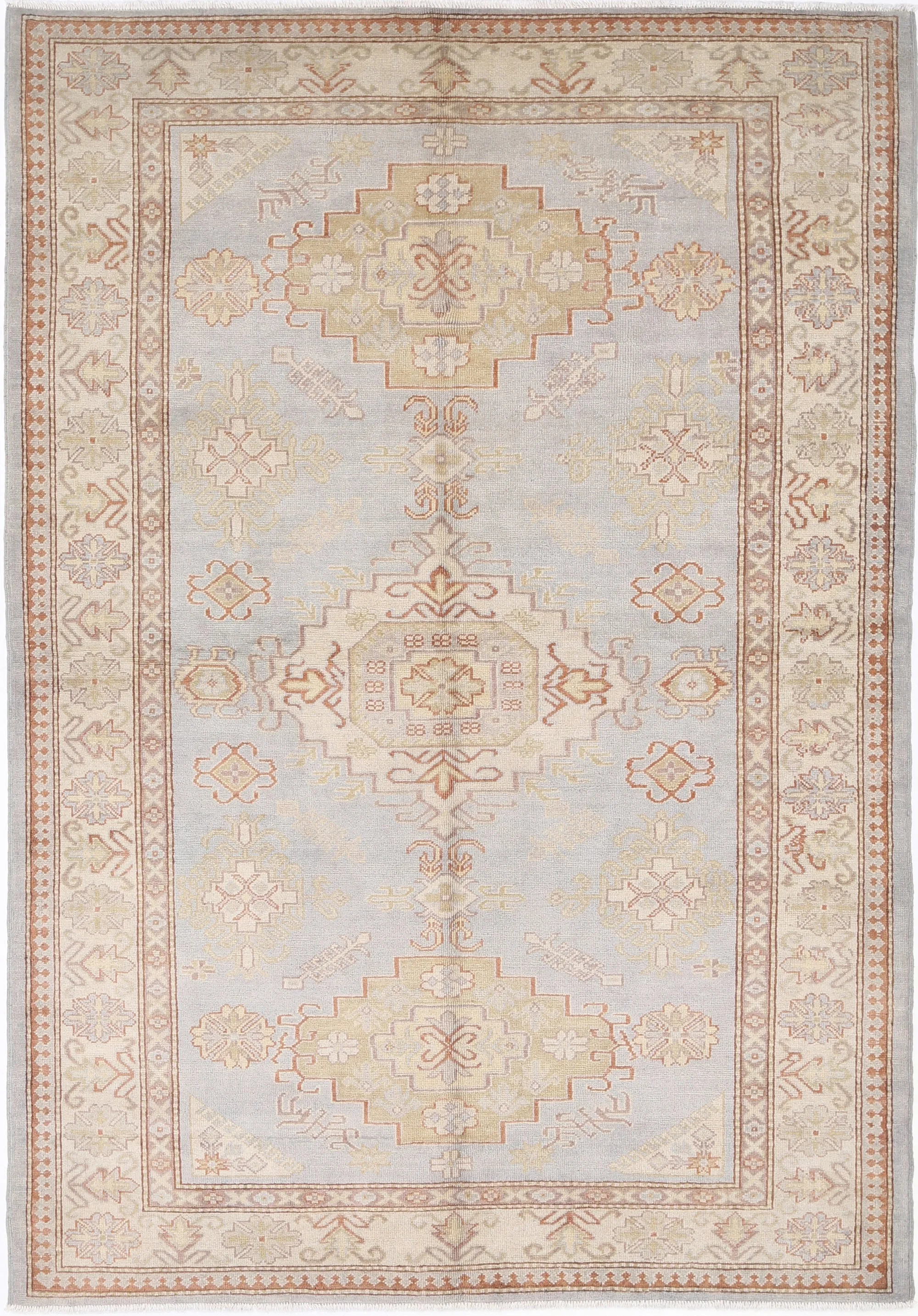 Grey Akcha Revival Hand Knotted Rug