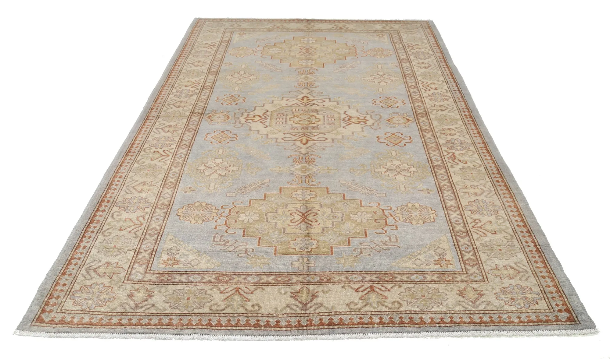 Grey Akcha Revival Hand Knotted Rug