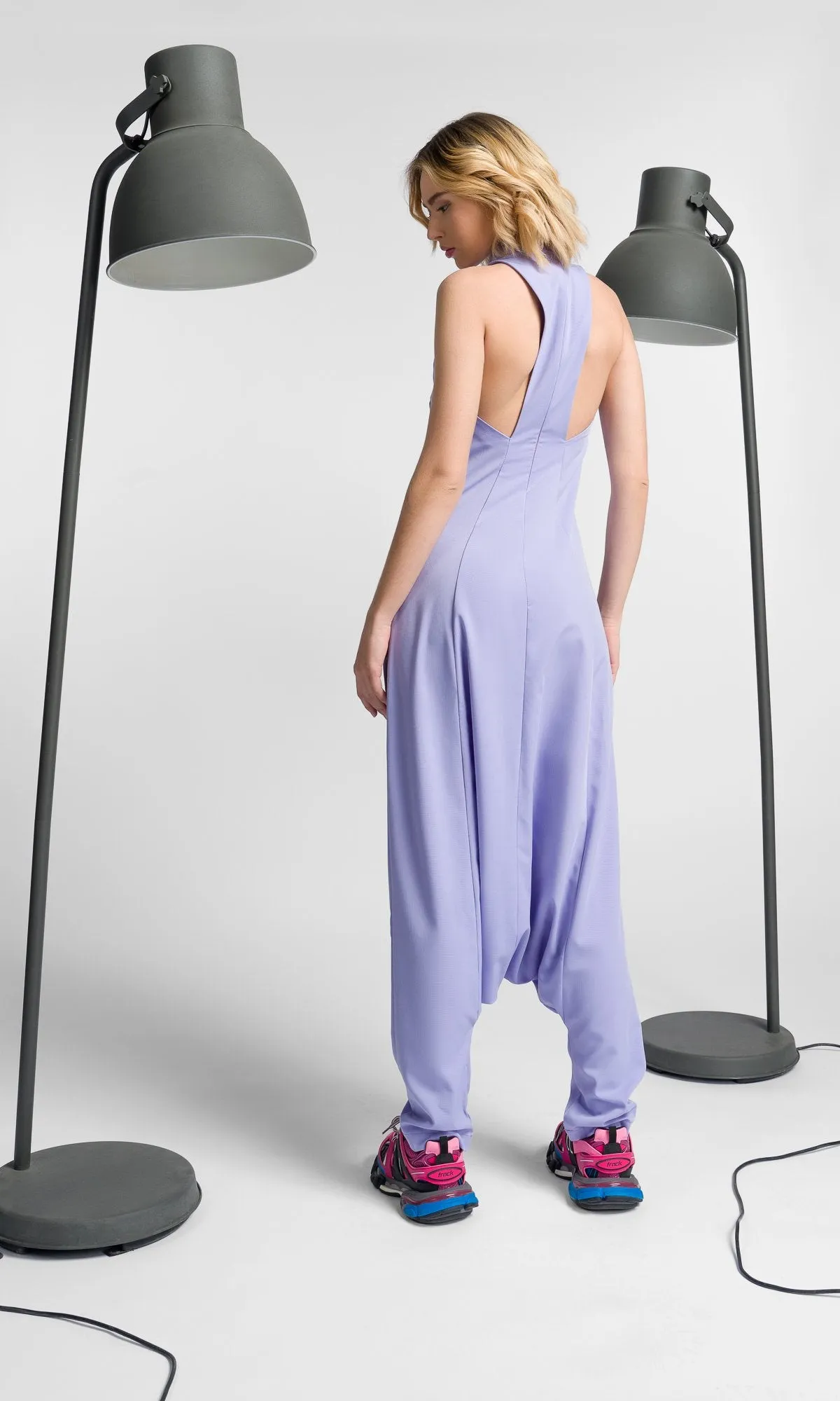 Halter Neck Drop Crotch Jumpsuit