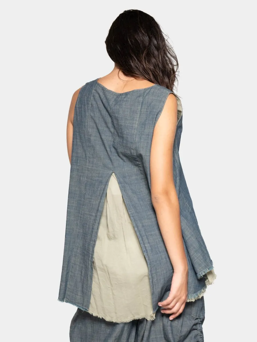 Hi-Lo Frayed Layer Tank