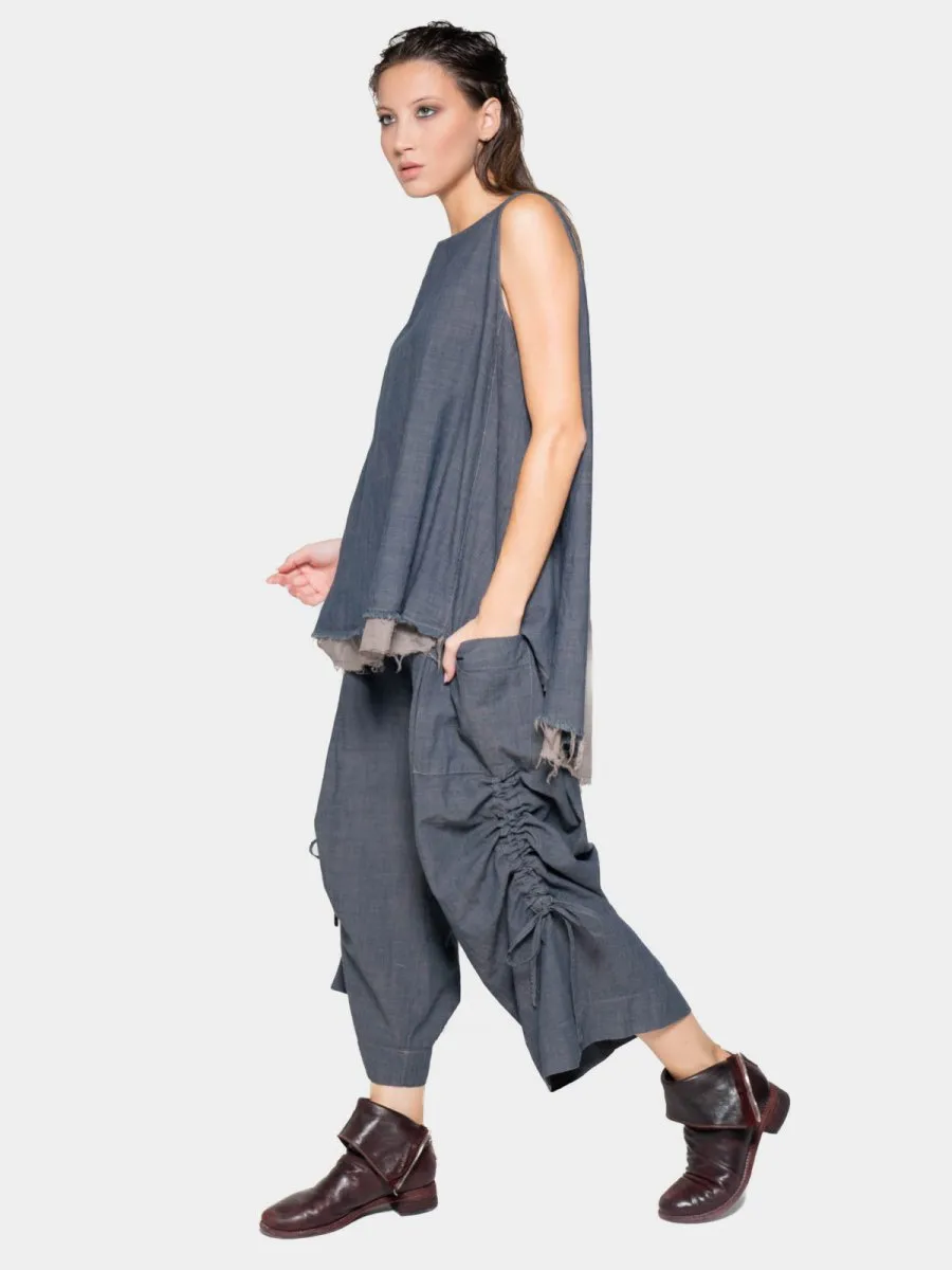 Hi-Lo Frayed Layer Tank