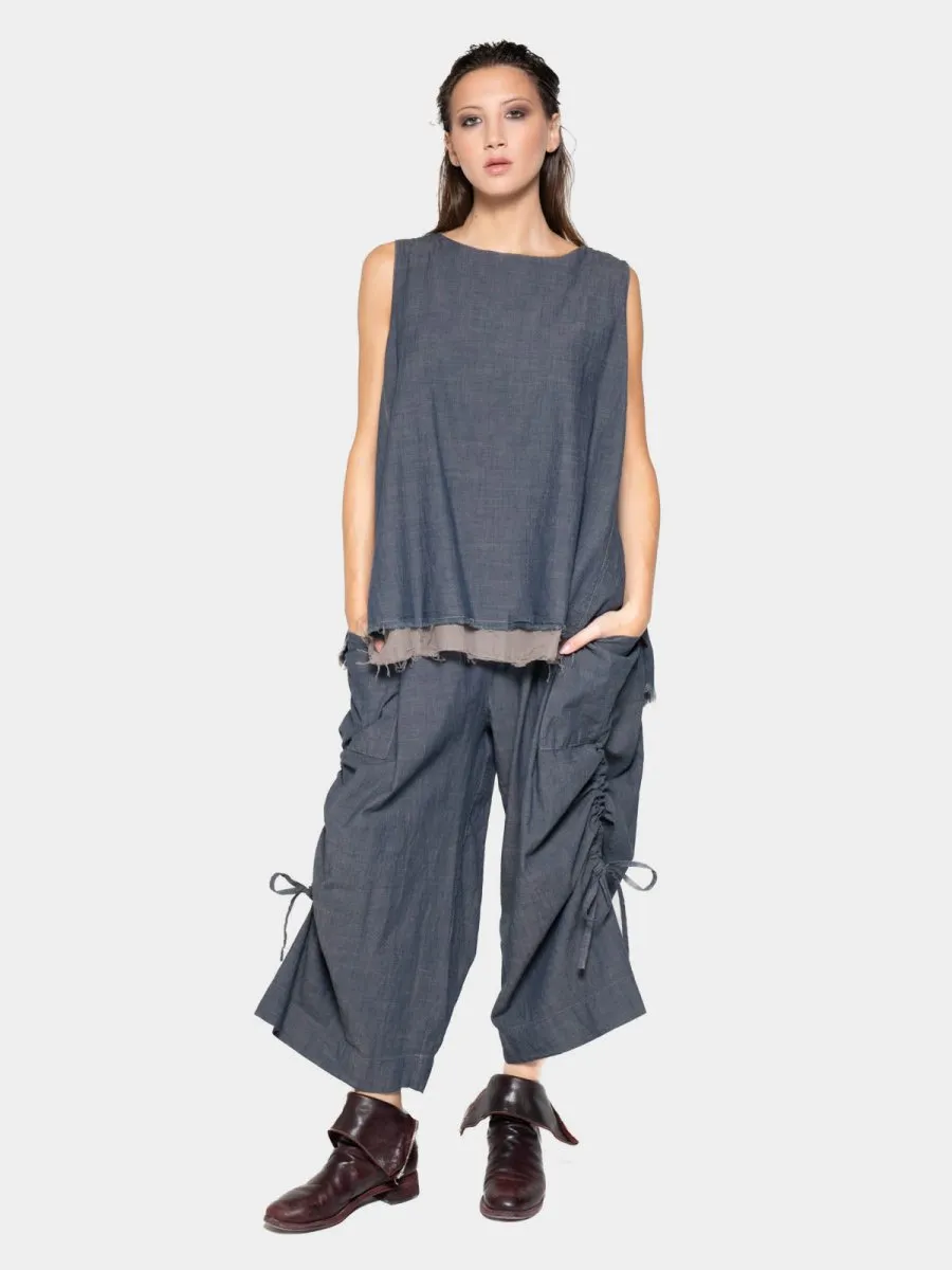 Hi-Lo Frayed Layer Tank