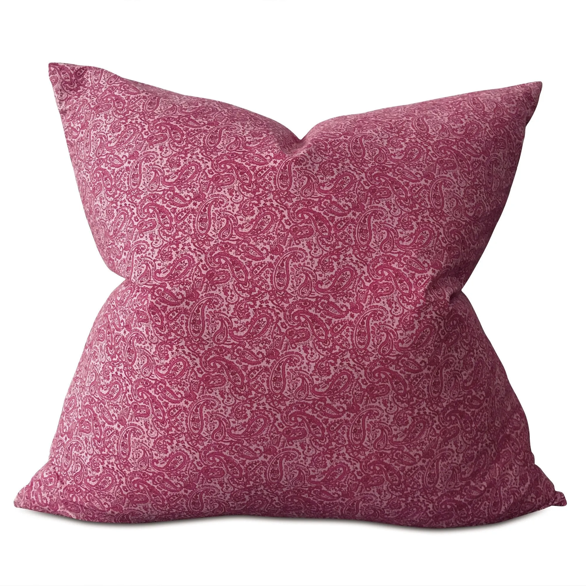 Hot Pink Paisley Large Euro Sham 27x27