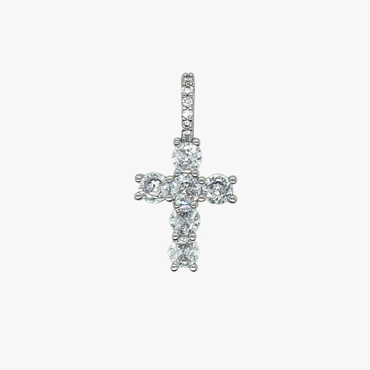 Iced Micro Round Cross