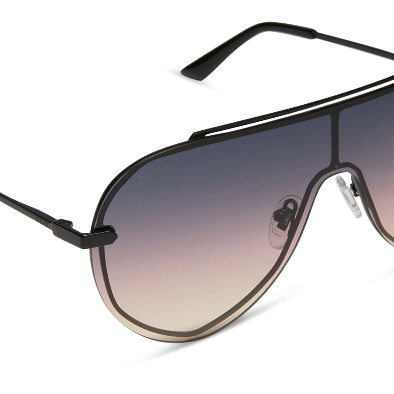 IMANI - BRUSHED BLACK   TWILIGHT GRADIENT SUNGLASSES