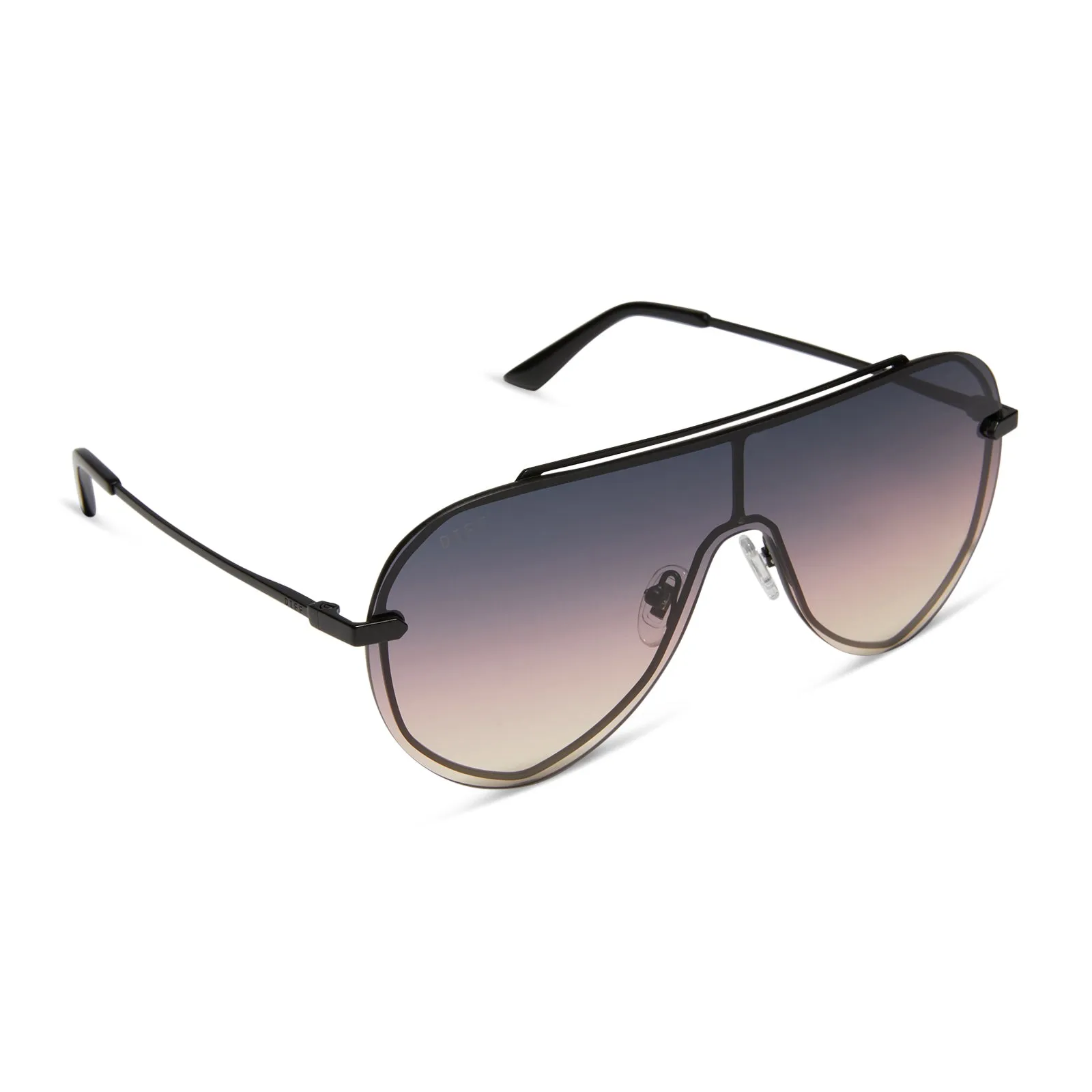 IMANI - BRUSHED BLACK   TWILIGHT GRADIENT SUNGLASSES