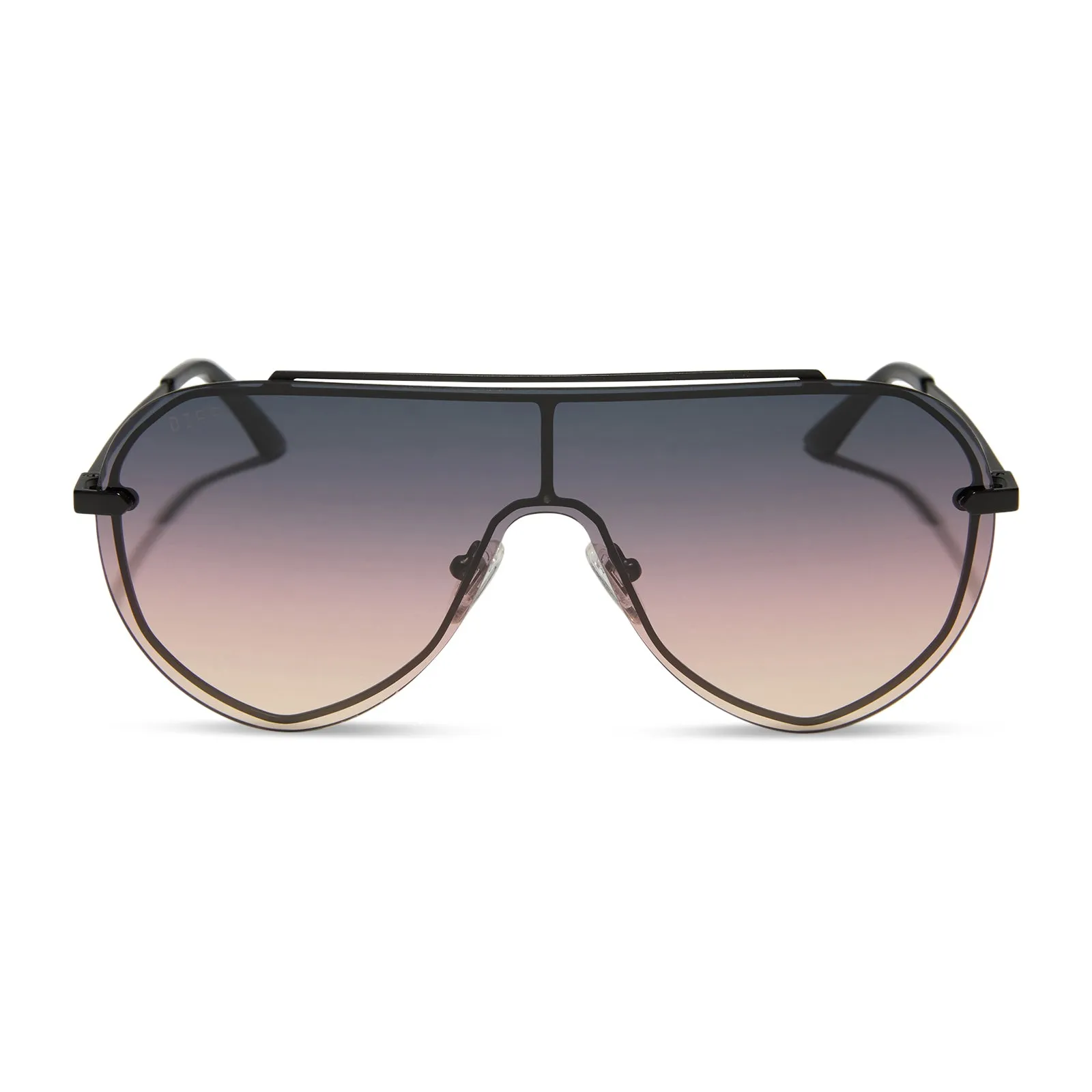 IMANI - BRUSHED BLACK   TWILIGHT GRADIENT SUNGLASSES