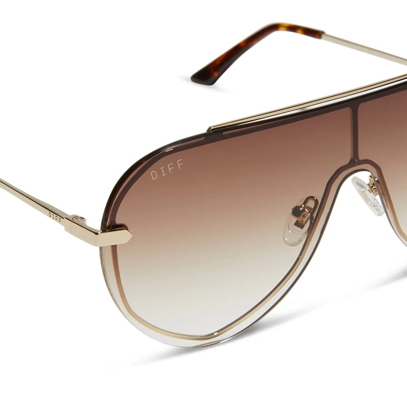 IMANI - GOLD   BROWN GRADIENT SUNGLASSES