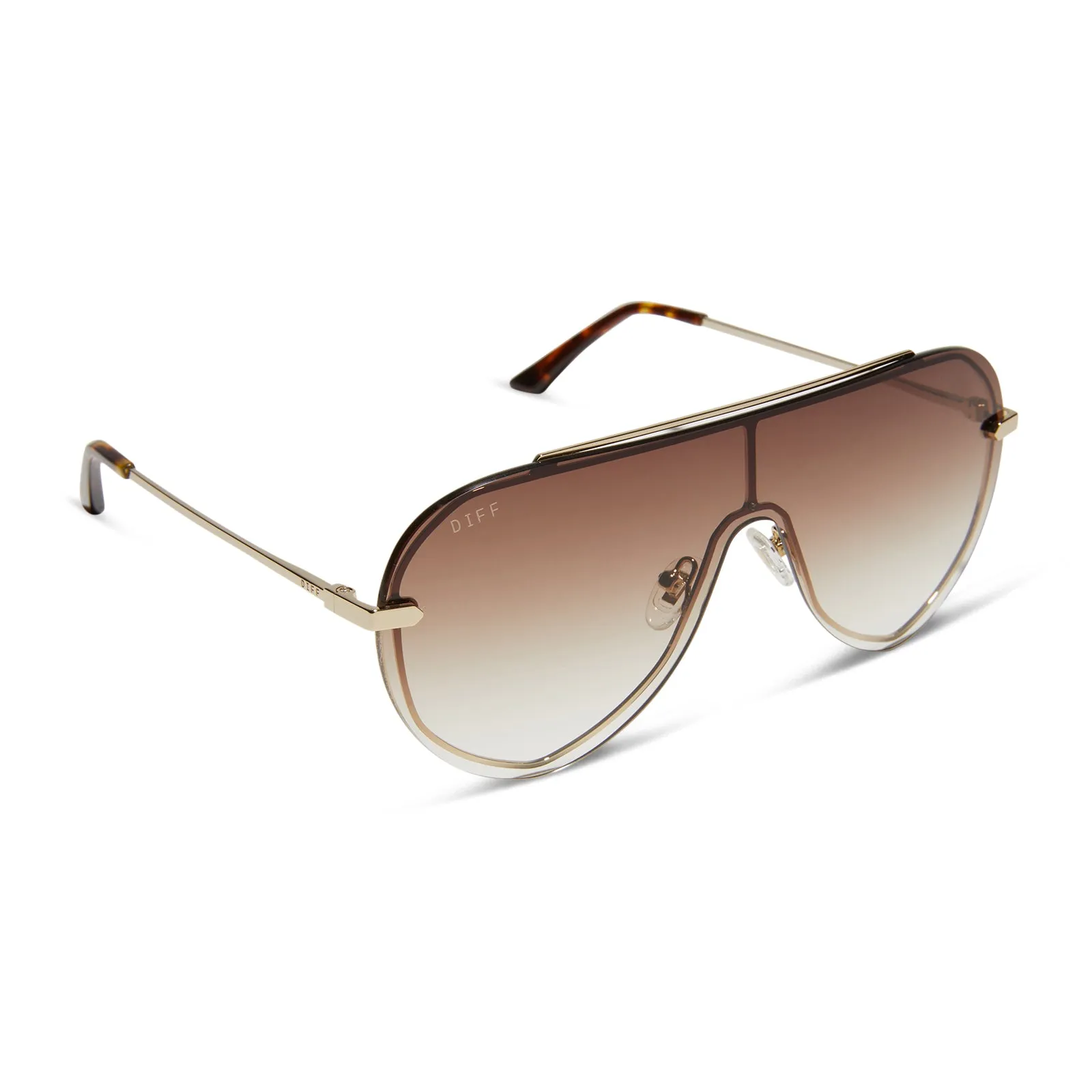 IMANI - GOLD   BROWN GRADIENT SUNGLASSES