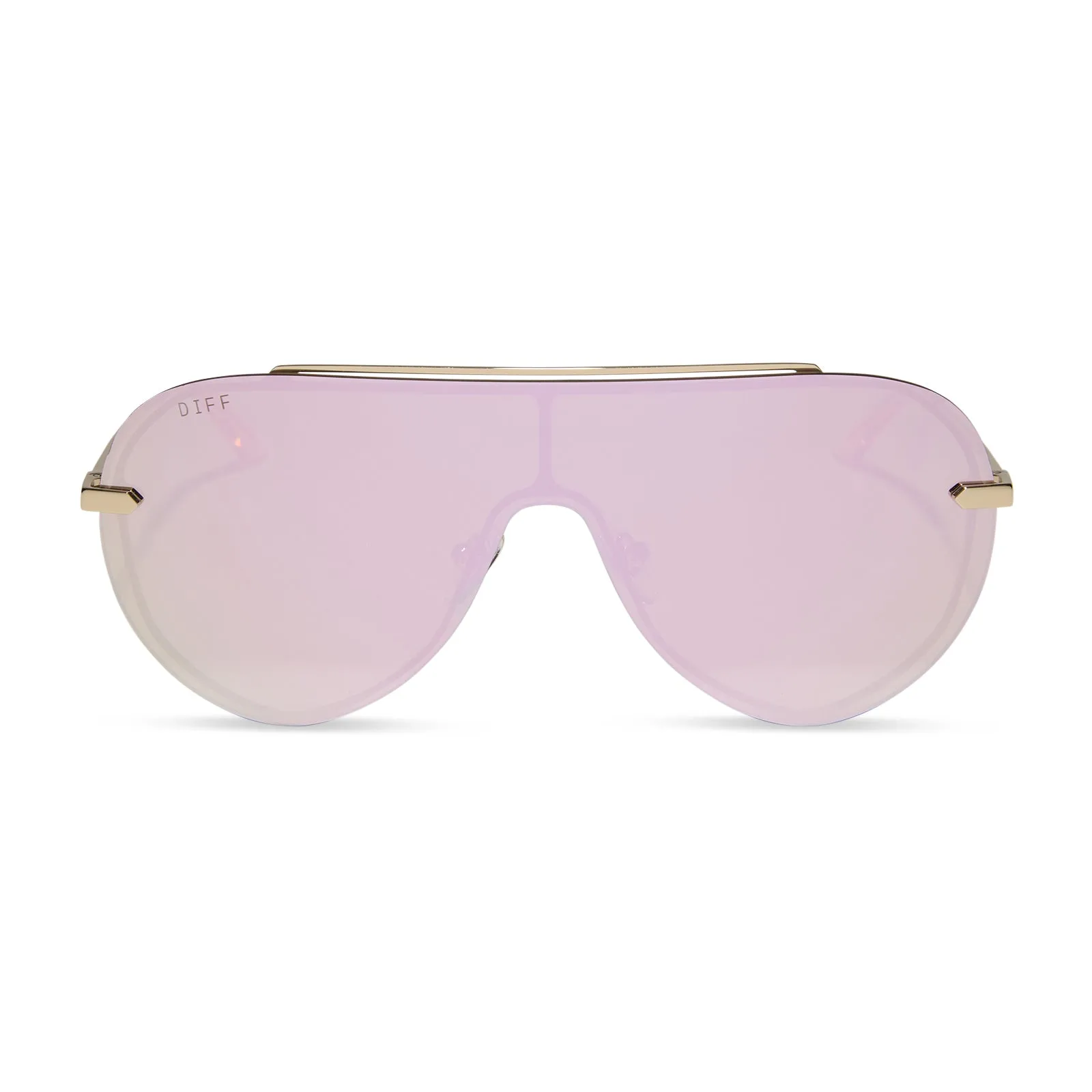 IMANI - GOLD   CHERRY BLOSSOM MIRROR SUNGLASSES