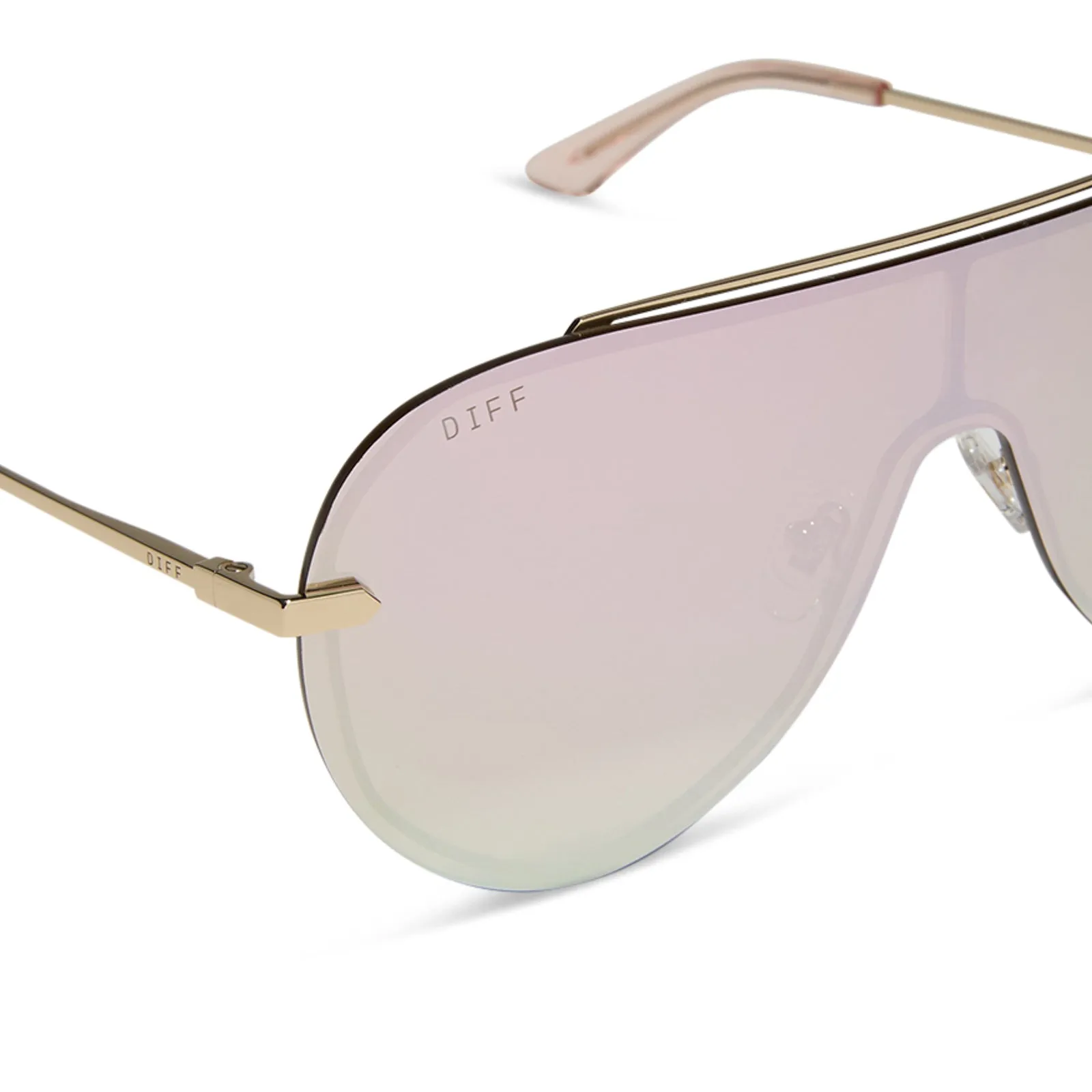 IMANI - GOLD   CHERRY BLOSSOM MIRROR SUNGLASSES