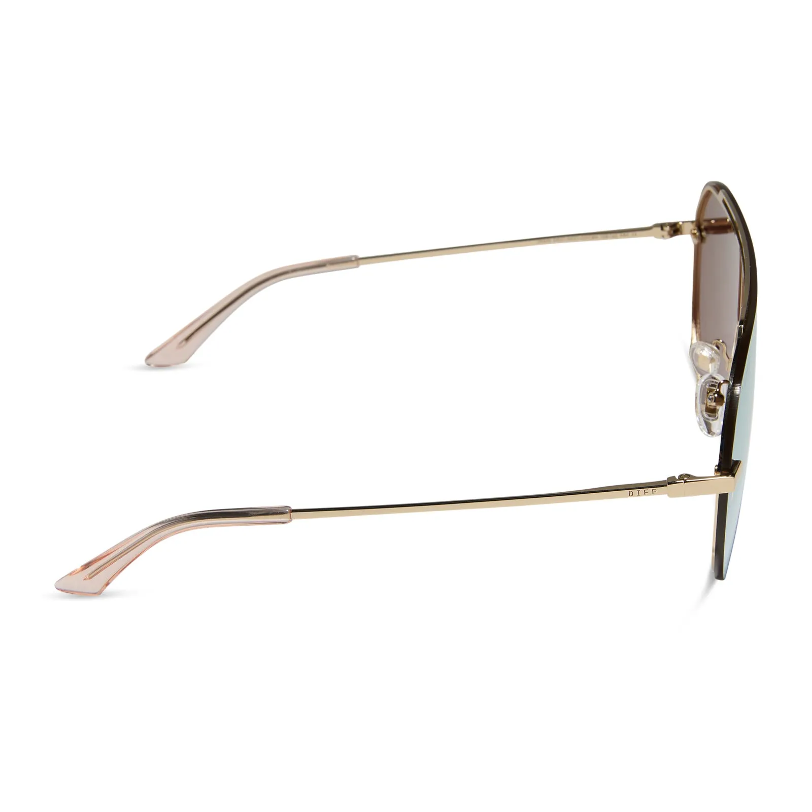 IMANI - GOLD   CHERRY BLOSSOM MIRROR SUNGLASSES