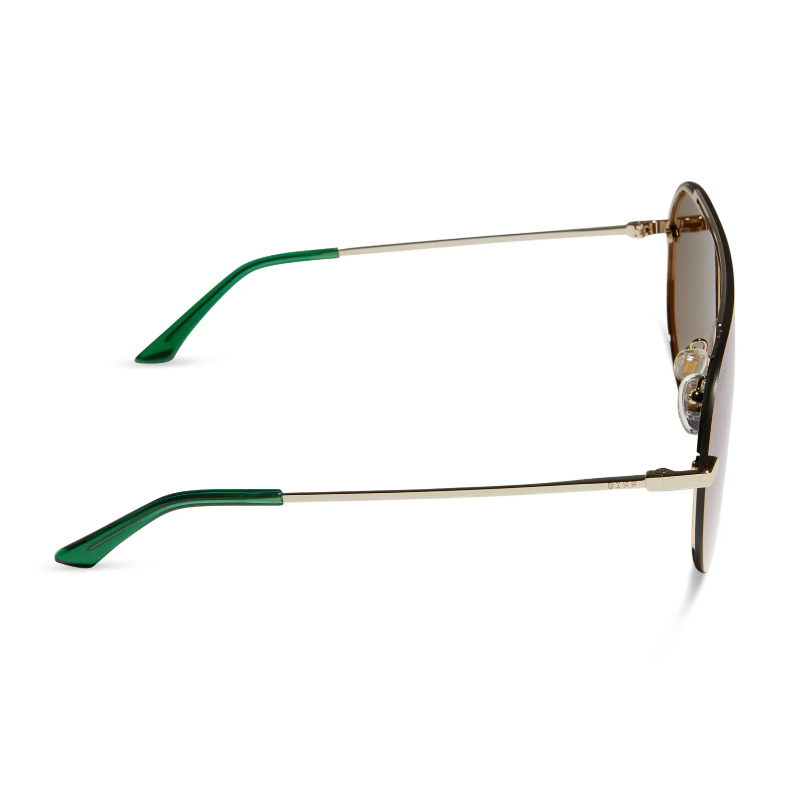 IMANI - GOLD   GREEN MIRROR SUNGLASSES