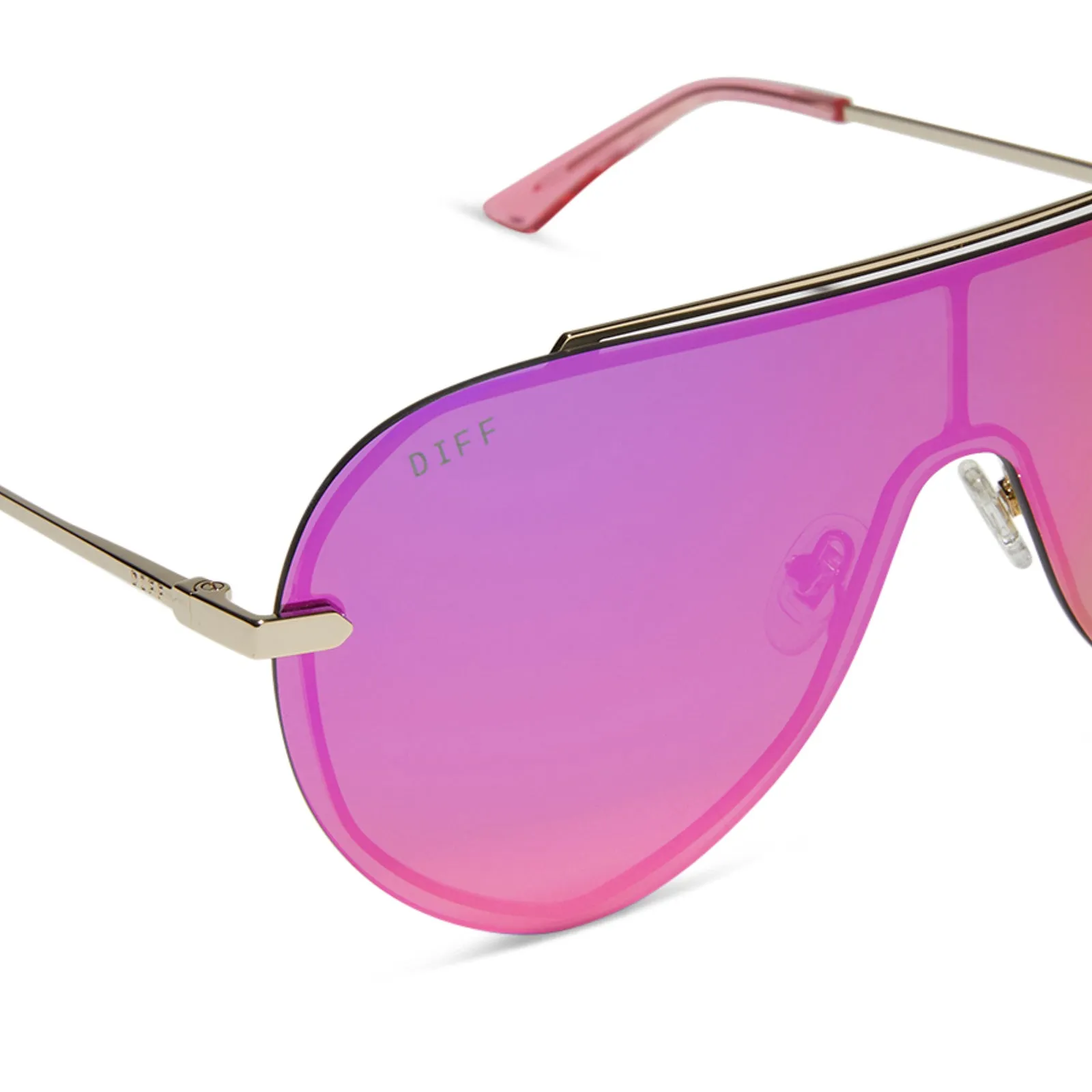 IMANI - GOLD   PINK RUSH MIRROR SUNGLASSES