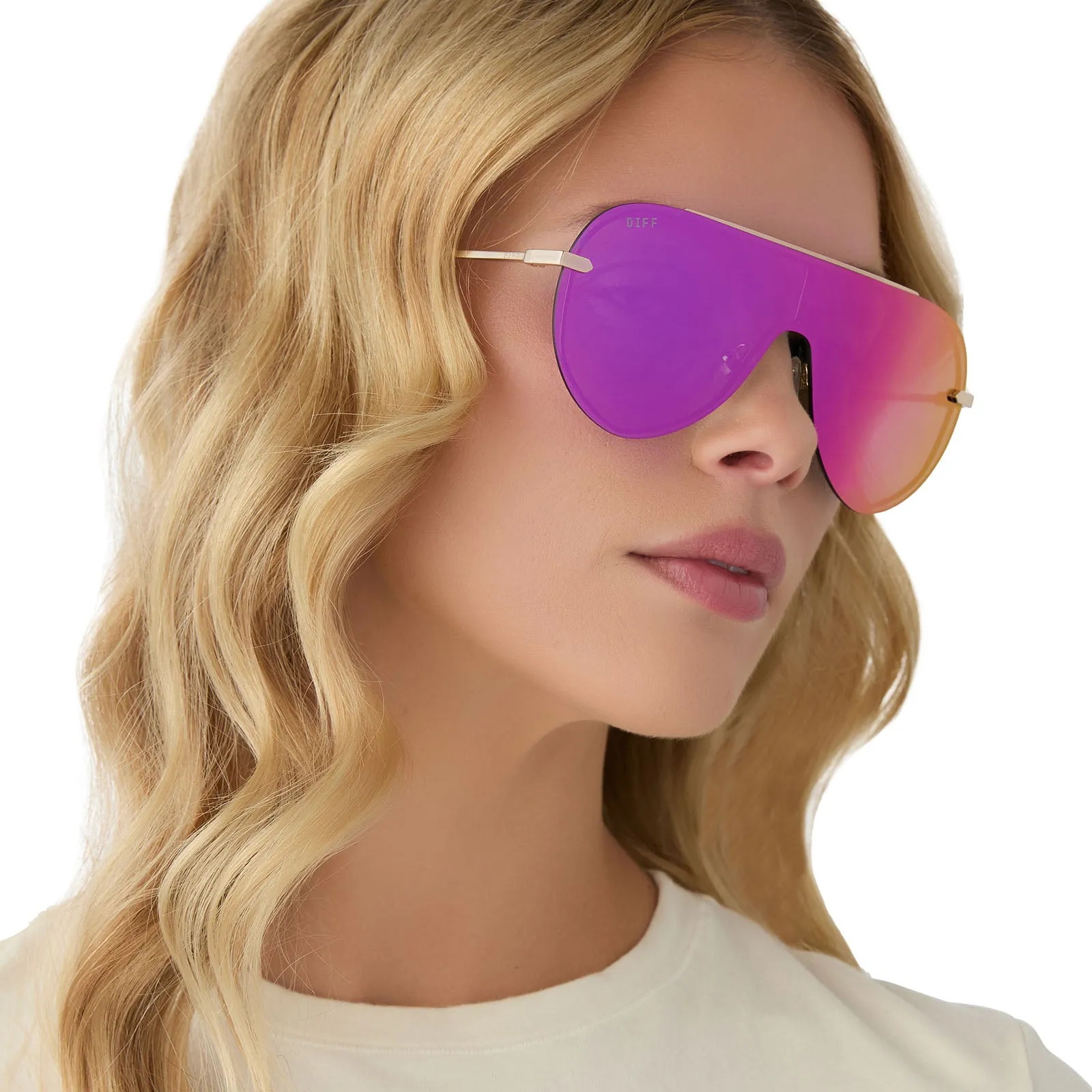 IMANI - GOLD   PINK RUSH MIRROR SUNGLASSES