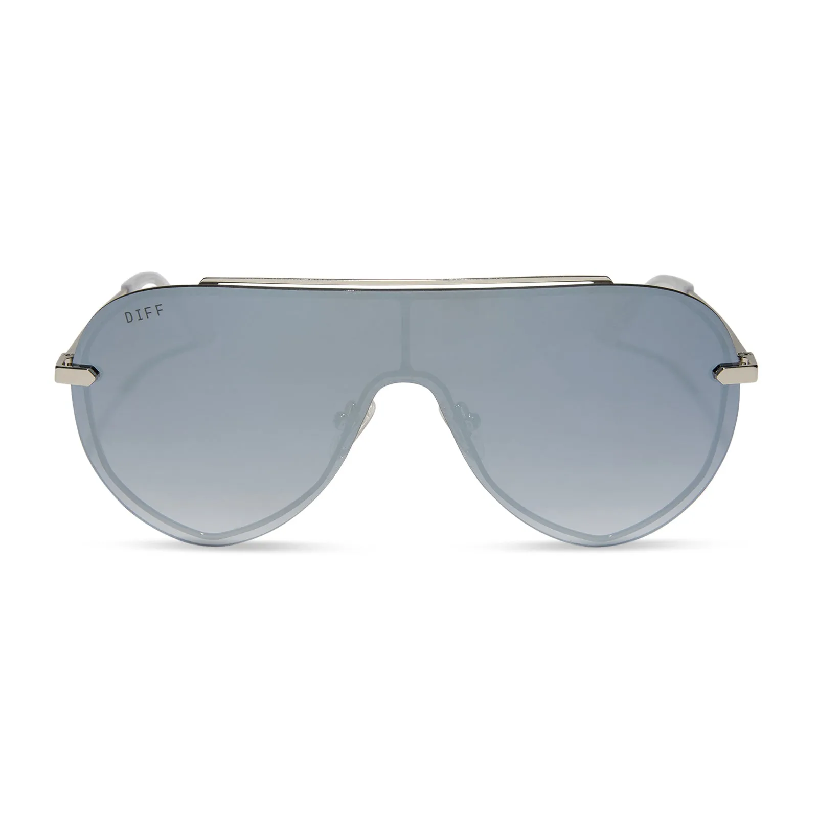 IMANI - SILVER   GREY GRADIENT WITH SILVER FLASH SUNGLASSES