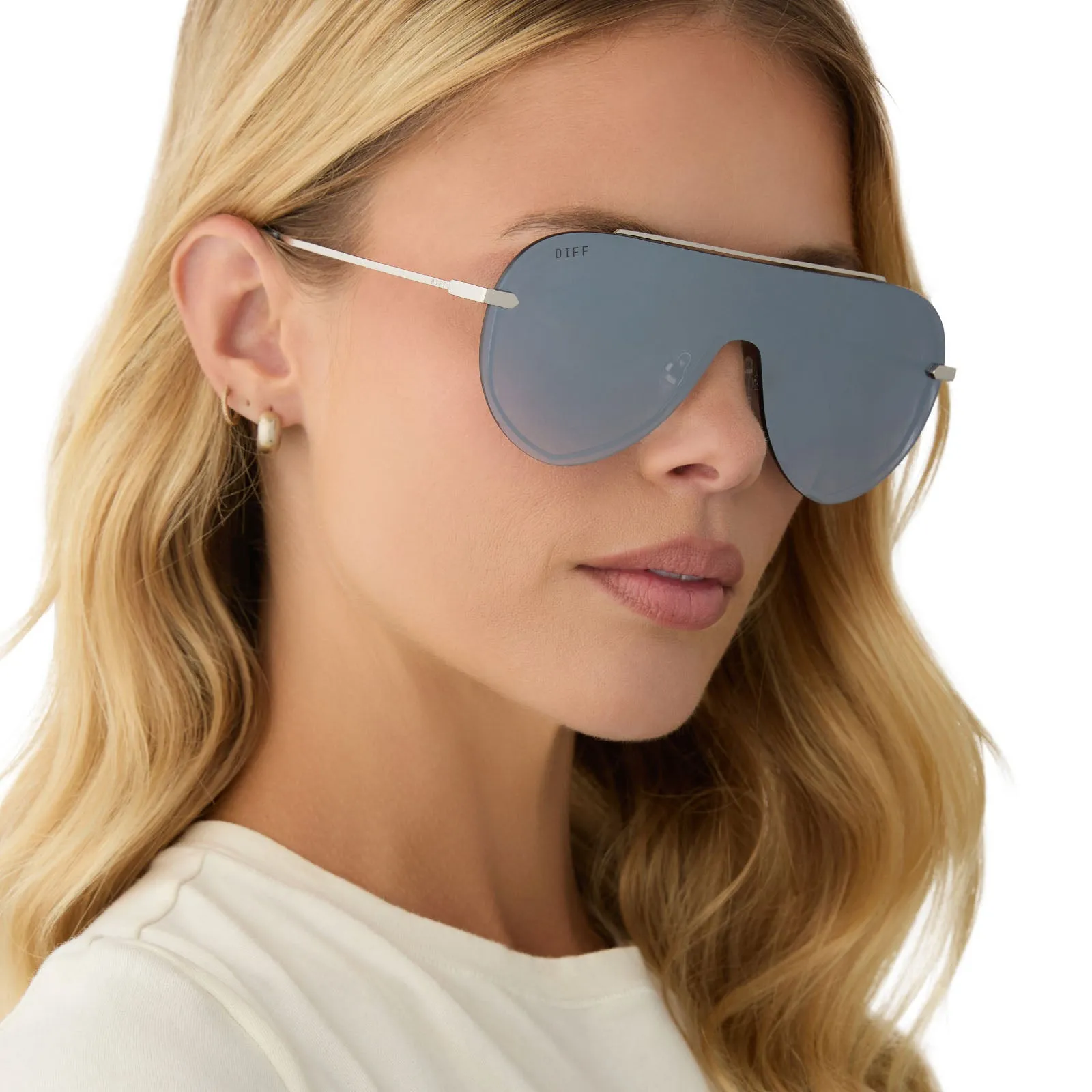 IMANI - SILVER   GREY GRADIENT WITH SILVER FLASH SUNGLASSES