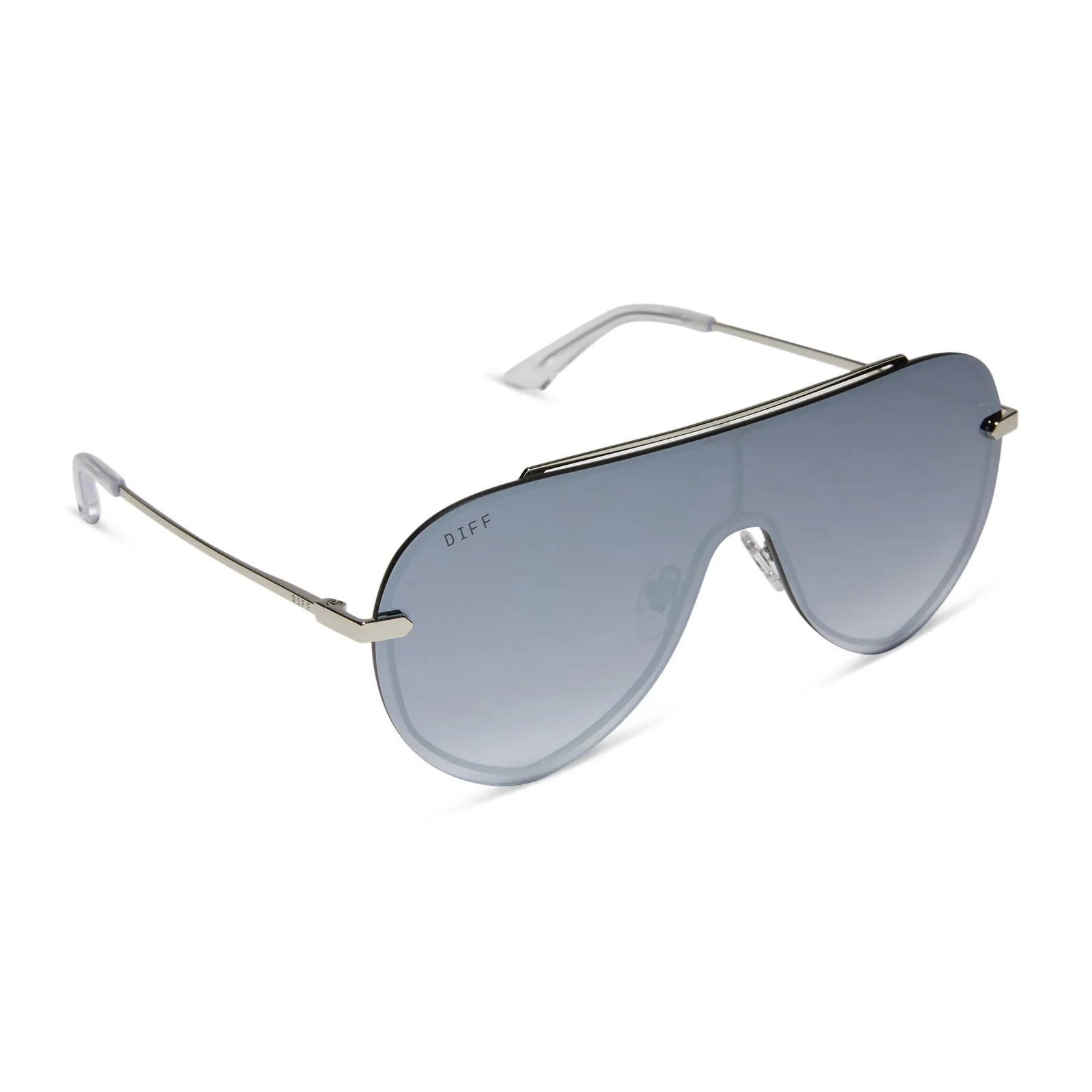 IMANI - SILVER   GREY GRADIENT WITH SILVER FLASH SUNGLASSES