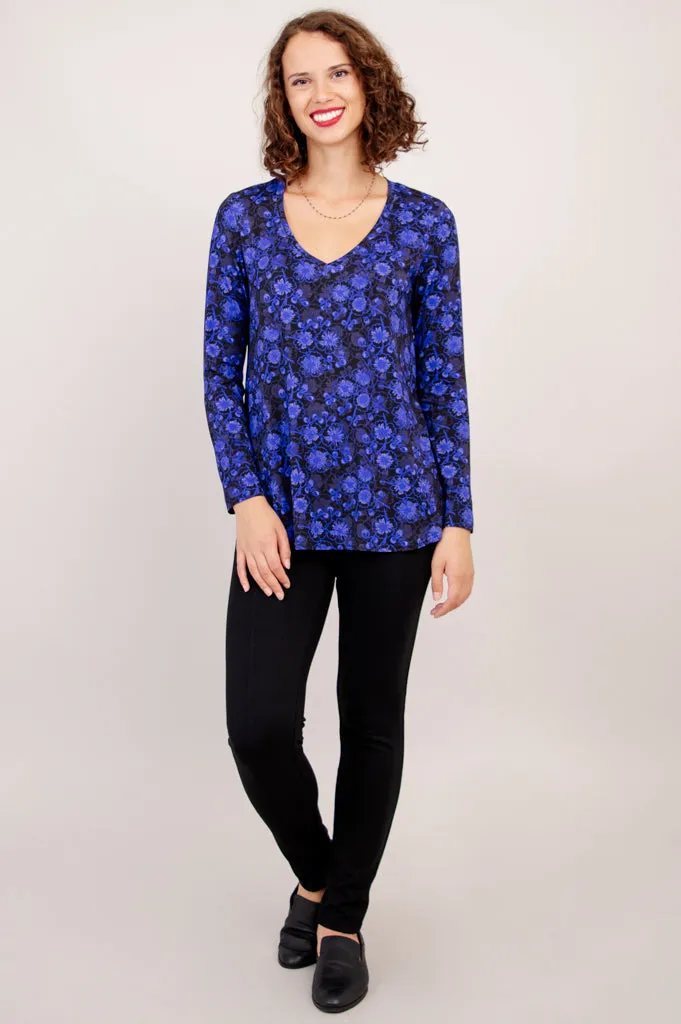 Jackie Long Sleeve, Snow Flower, Bamboo - Final Sale