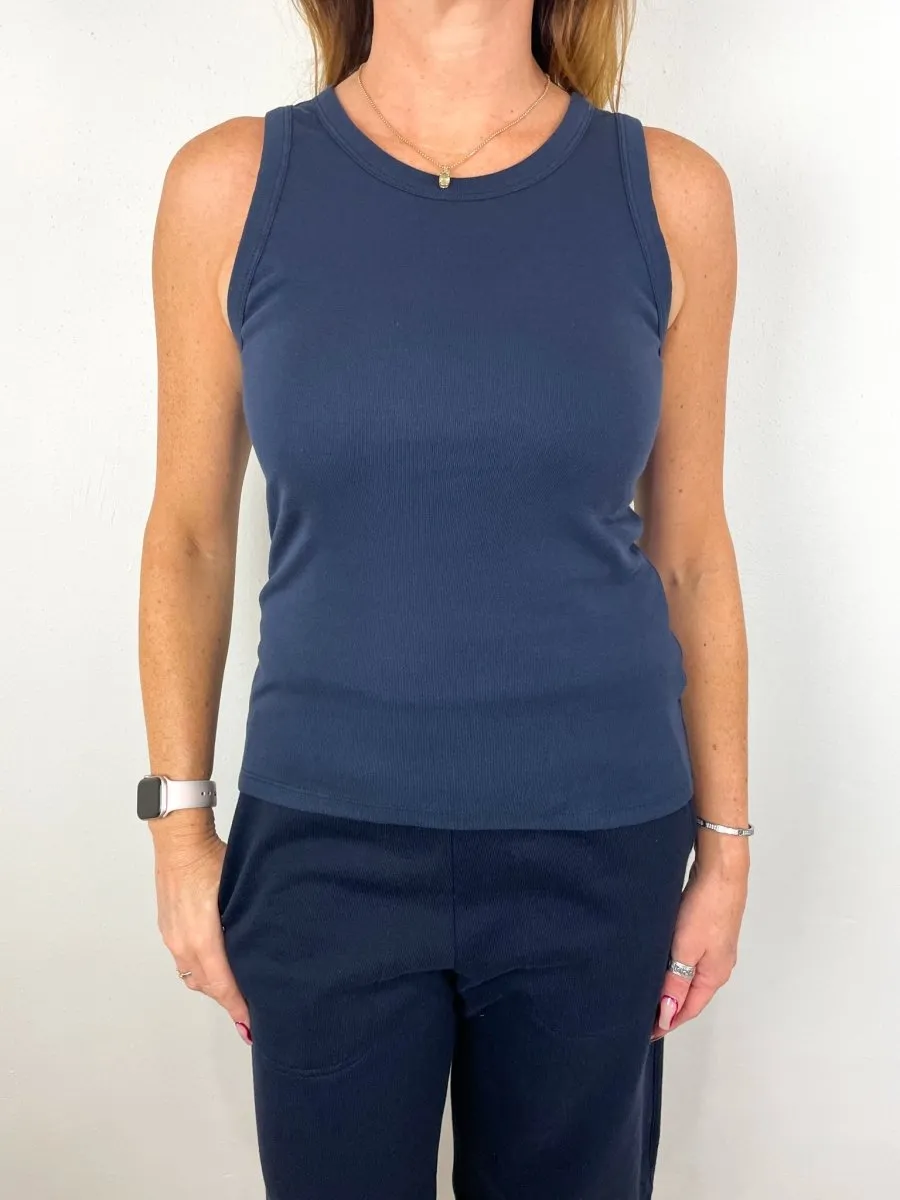 Jewel Tank in Dark Navy