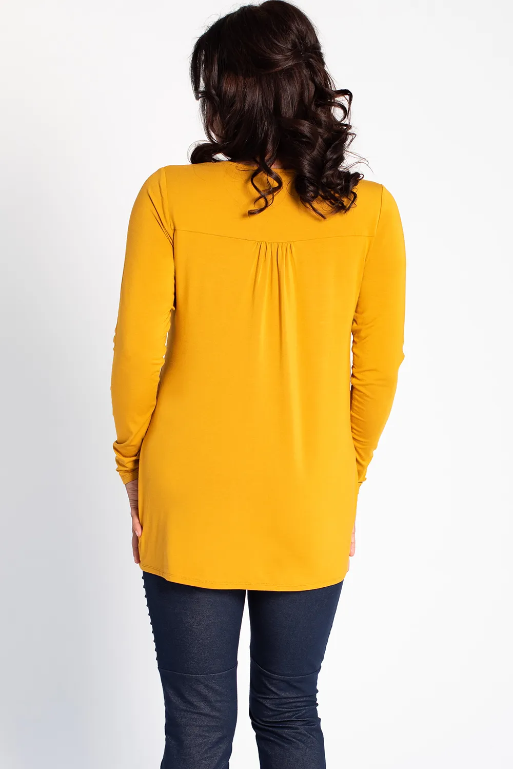 Kara Square Neck Bamboo Top - Harvest Gold