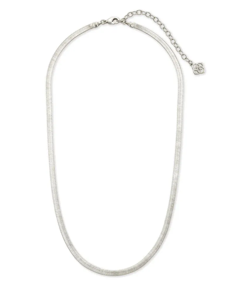 Kassie Chain Necklace in Rhodium