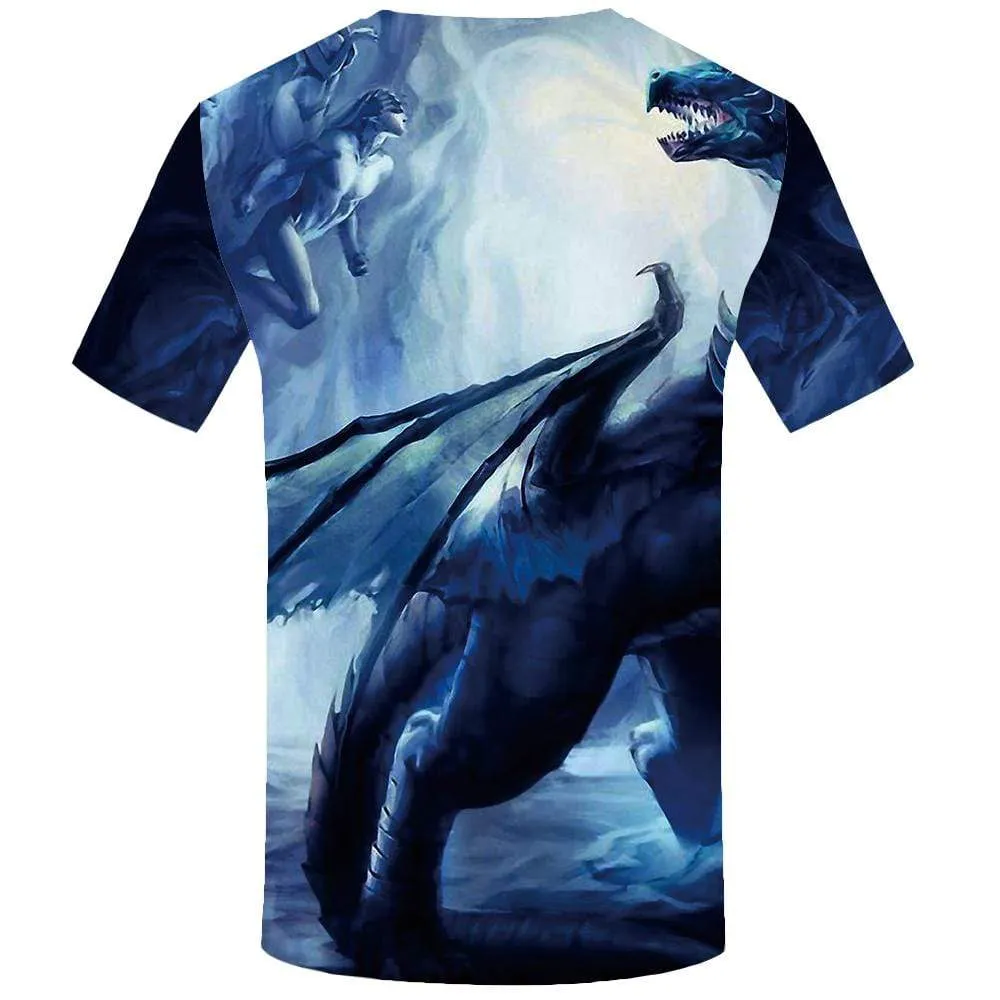 KYKU Brand Dinosaur T shirt Men Animal T shirts Funny Character Tshirts Print Art Tshirt Anime Colorful T-shirt 3d Mens Fashion