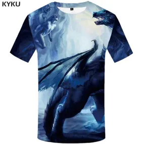 KYKU Brand Dinosaur T shirt Men Animal T shirts Funny Character Tshirts Print Art Tshirt Anime Colorful T-shirt 3d Mens Fashion