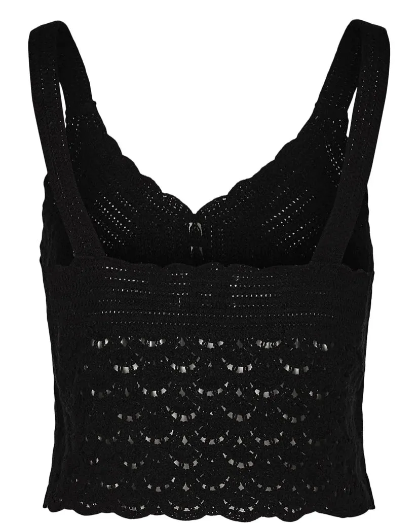 Lala Crochet Top Caviar