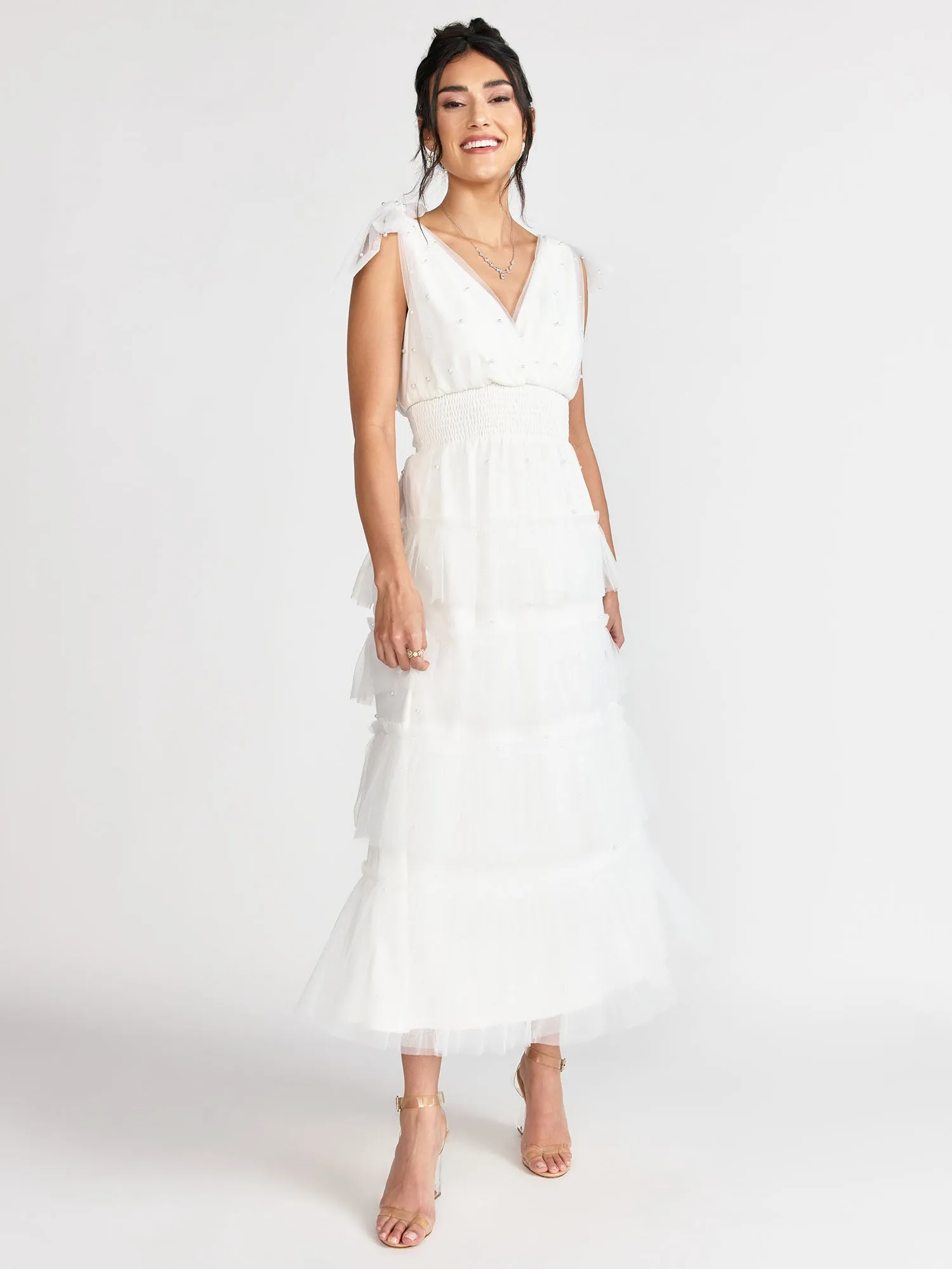 Lena Pearl Mesh Maxi Dress - Brands We Love