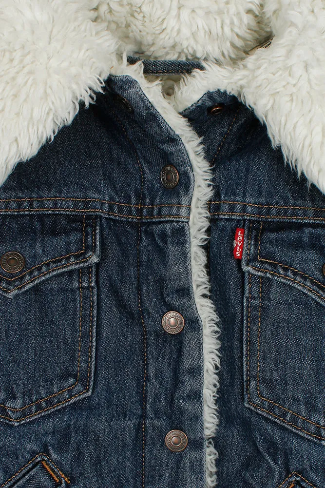 Levi's Boy's Sherpa Snap Front Trucker Jacket