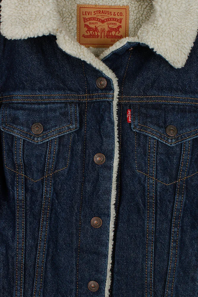 Levi's Boy's Sherpa Snap Front Trucker Jacket