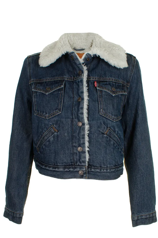 Levi's Boy's Sherpa Snap Front Trucker Jacket