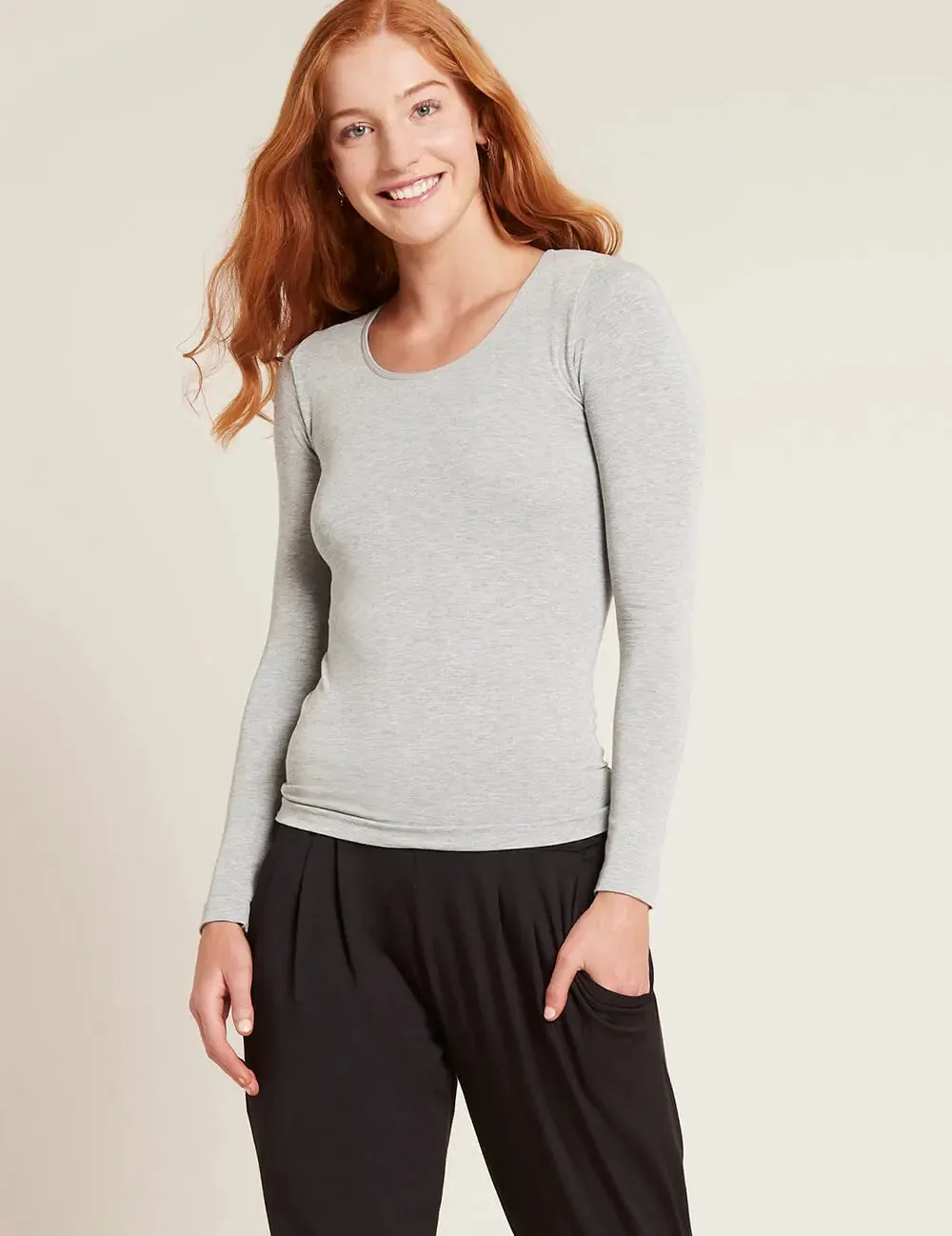 Light Grey Bamboo Women's Long Sleeve Top