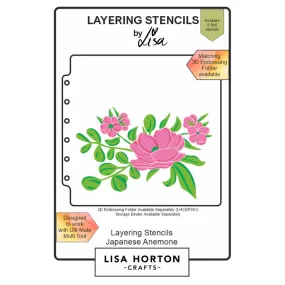 Lisa Horton Crafts Layering Stencils Japanese Anemone