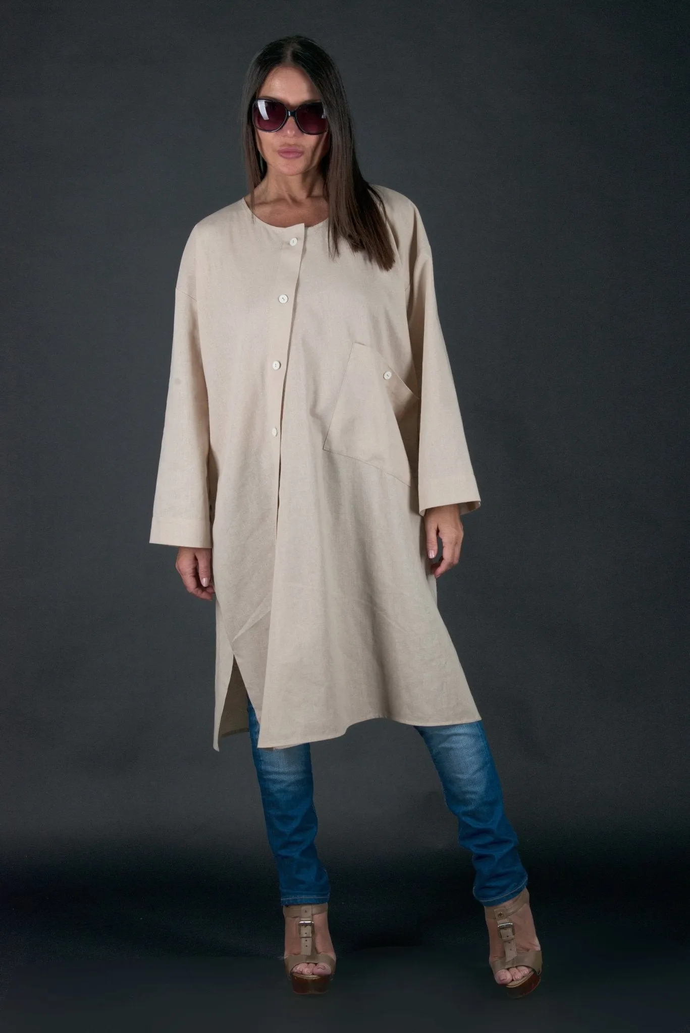 Long Linen Top Claudia