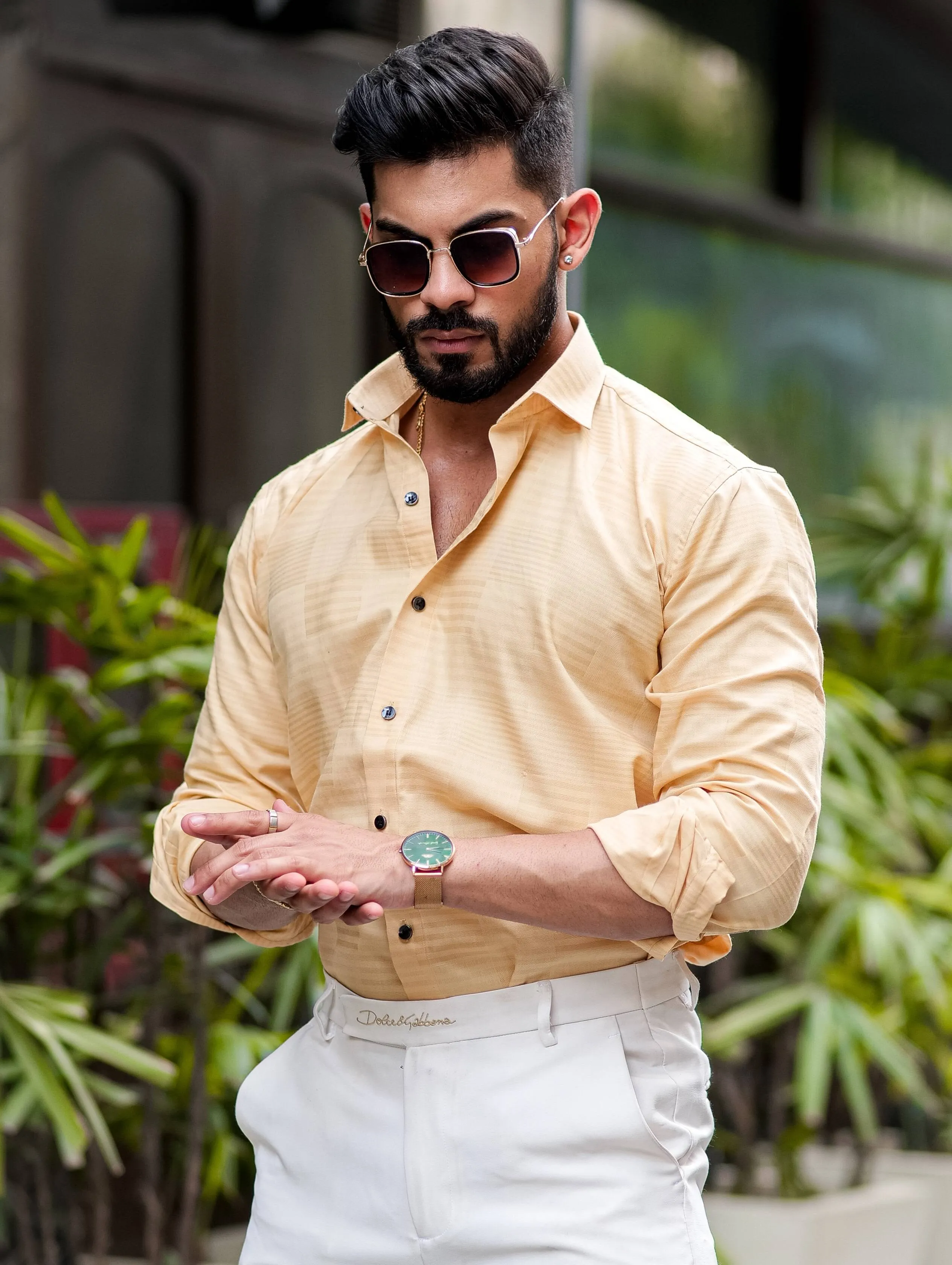 Mango Texture Premium Cotton Shirt