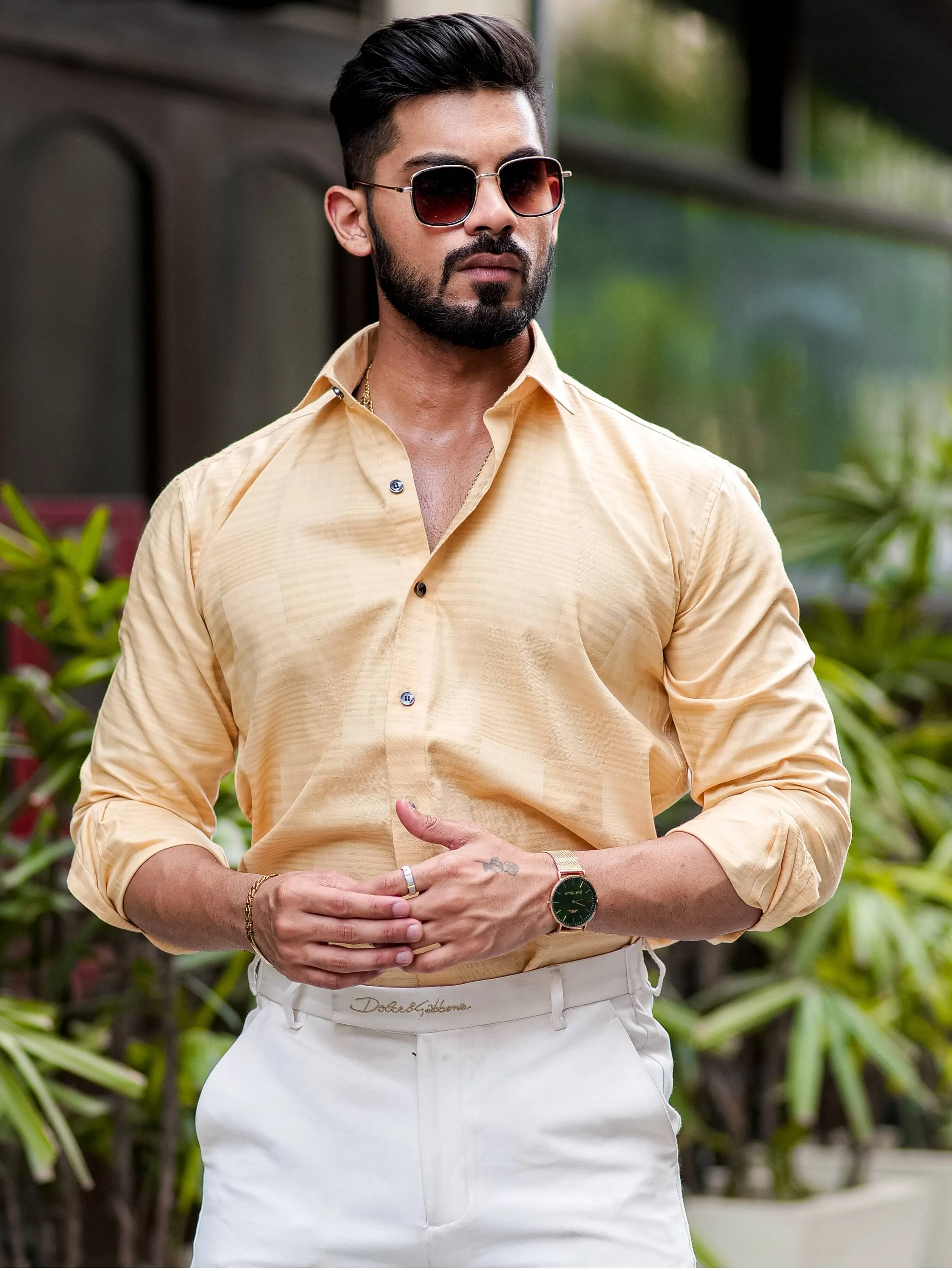 Mango Texture Premium Cotton Shirt