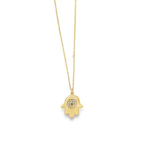 Marika Satin Finish Hamsa Necklace