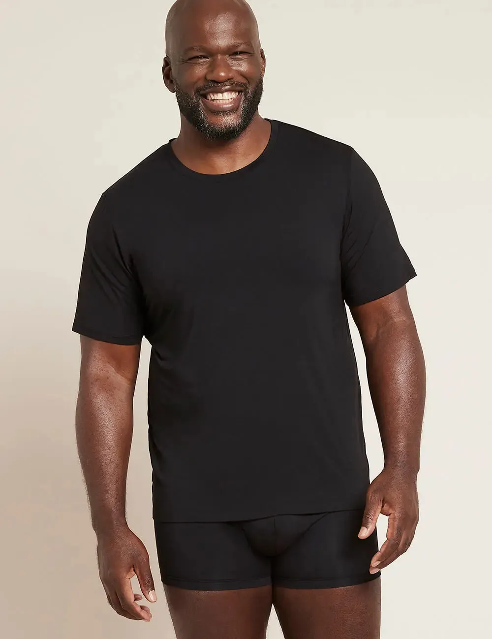 Men's Black Crew Neck Bamboo T-Shirt