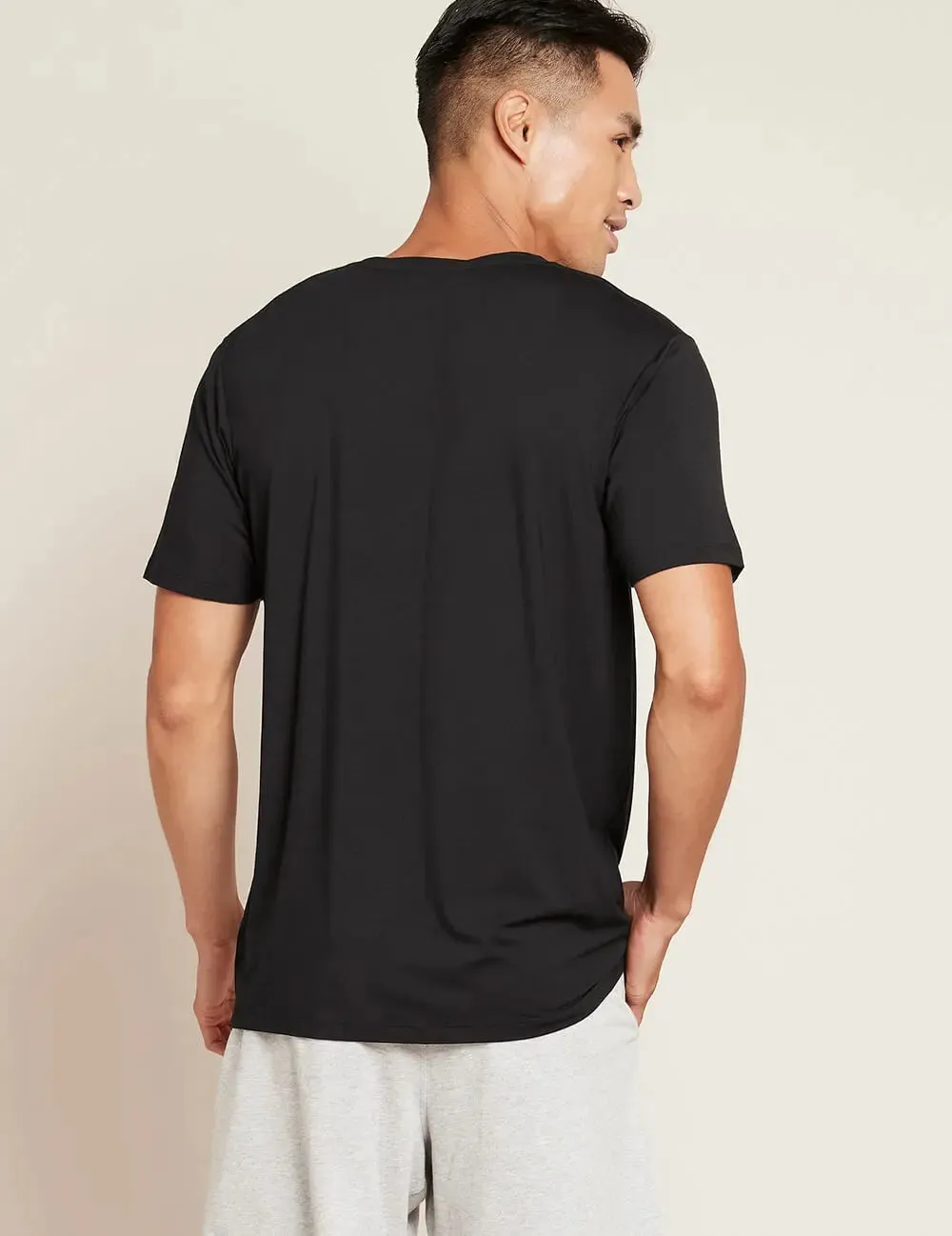 Men's Black Crew Neck Bamboo T-Shirt