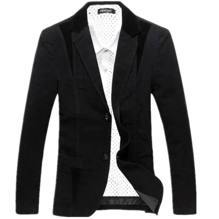 Men's Blazer Casual Oversize Coat Fashion Long Sleeve Blazer Slim Fit Suit Jacket | 8012