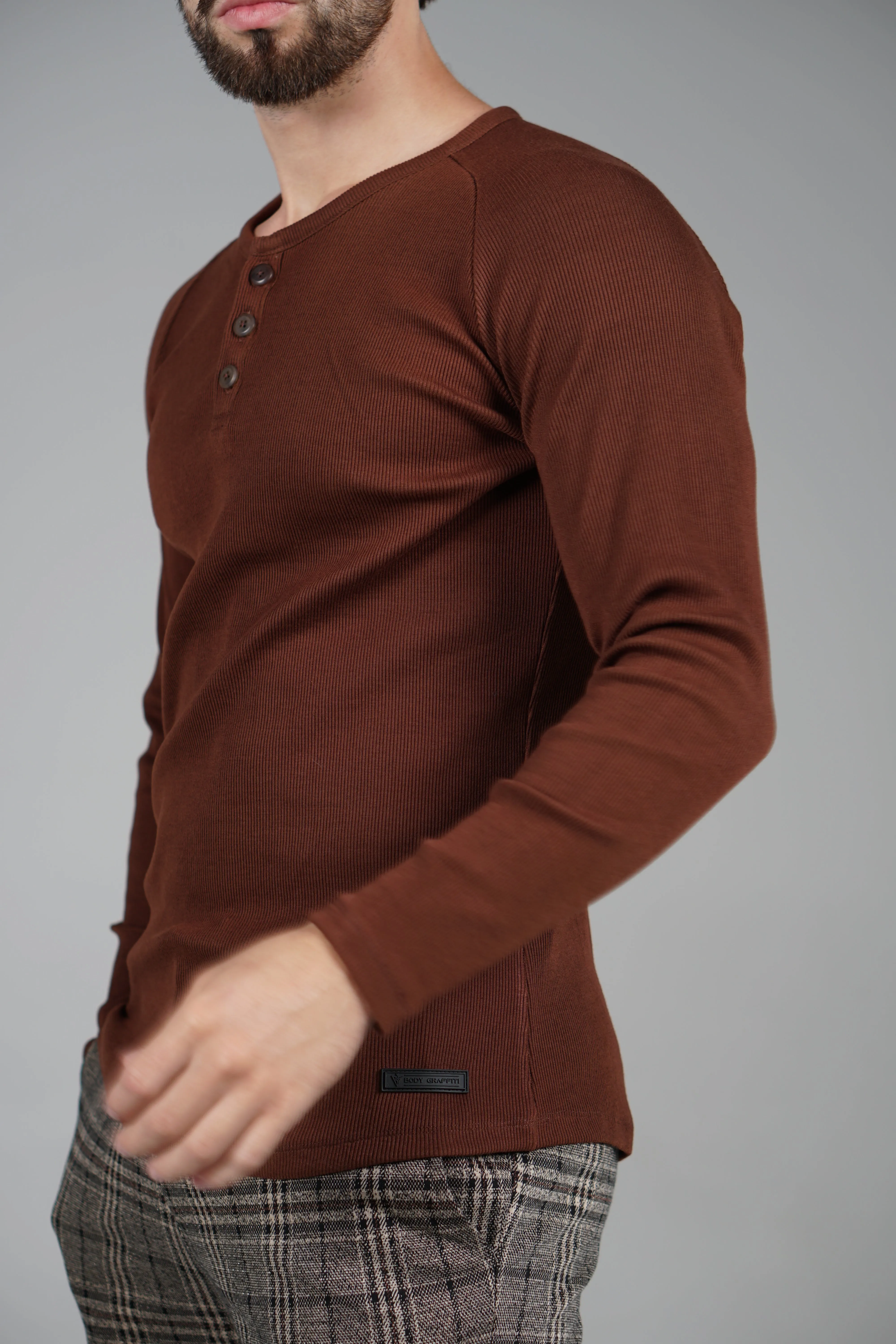 Men's Henley Long Sleeve Shirt