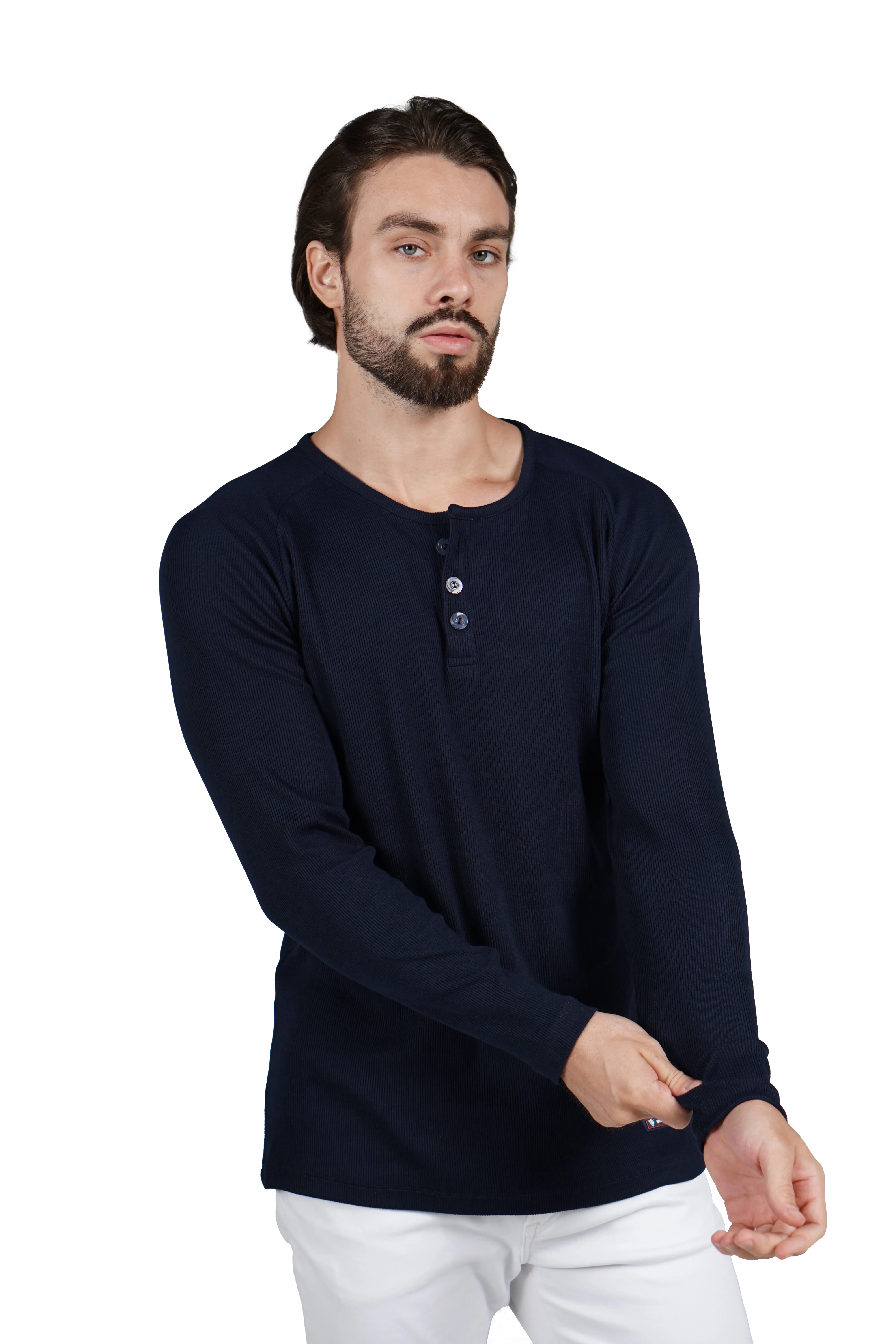 Men's Henley Long Sleeve Shirt