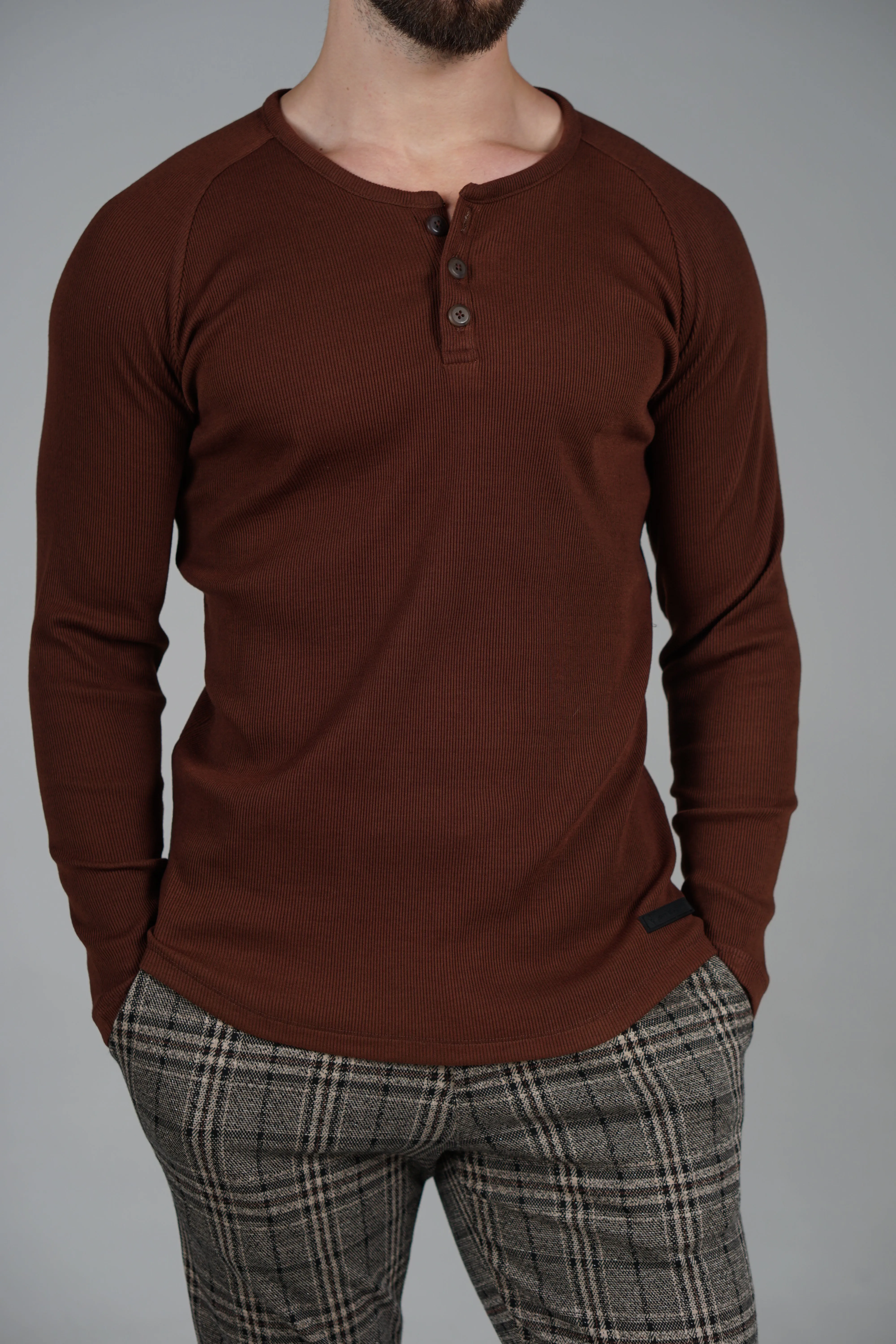 Men's Henley Long Sleeve Shirt