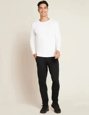 Men's White Long Sleeve Crew Neck Bamboo T-Shirt