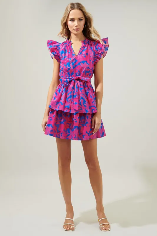 Merry Berry Tiered Mini Dress