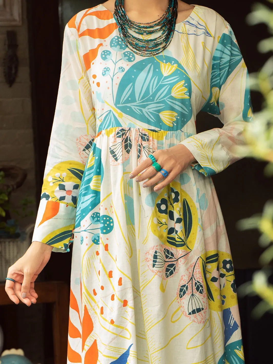 Multicolor Cambric Tunic - AL-LK-841