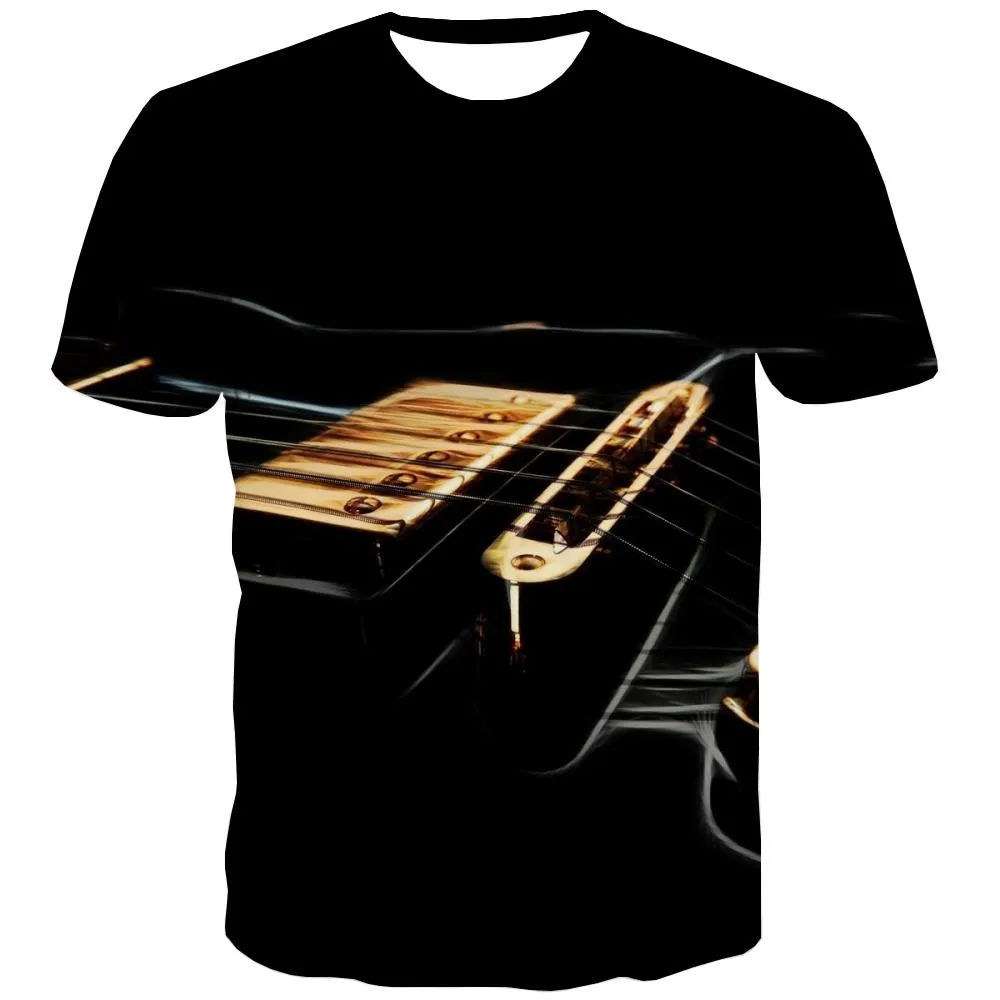 Music T-shirt Men Instrument T shirts Funny Retro Shirt Print Electronic Tshirt Printed